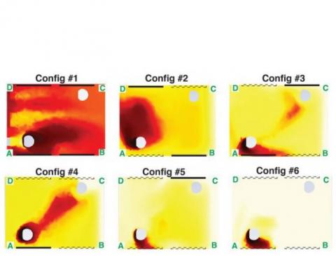 Les configurations dans lesquelles certaines fenêtres, mais pas toutes, sont abaissées, donnent des résultats parfois contre-intuitifs (Visuel Breuer lab / Brown University)